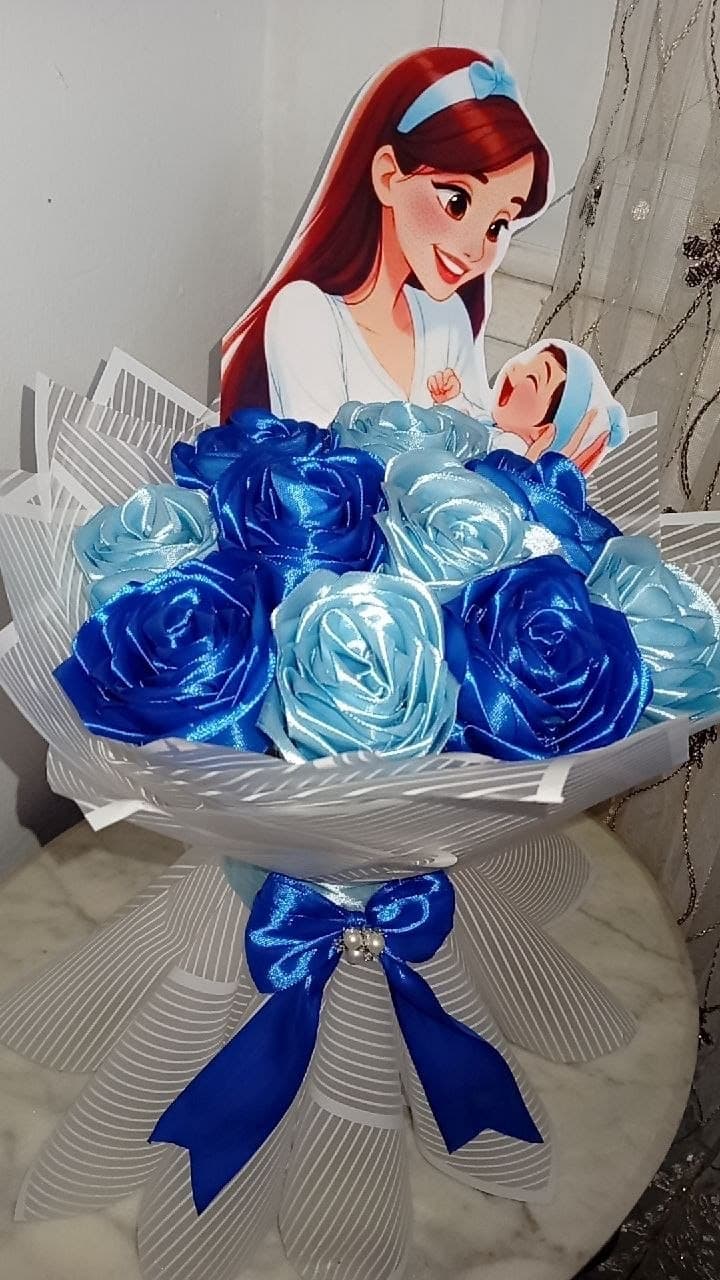 Baby Blue Satin Bouquet❄️